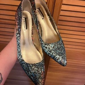 J. Reneé Corrbie 6.5 Kitten Heel Multicolored Animal Print Pump